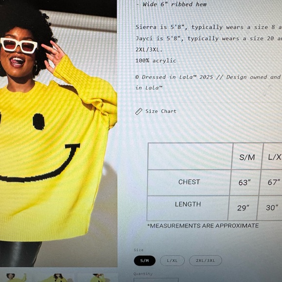 Dressed in LALA Blue Smiley Face Sweater - Picture 2 of 6